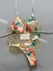2026 Nuevo Bikini Floral de Comercio Exterior Europeo y Americano Sexy sin Espalda Estilo Resort Traje de Baño de Dos Piezas para Mujer Venta al por Mayor