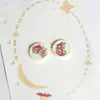 Botão de resina bege imitando madeira, 15mm, quatro furos, botão fosco com impressão colorida 3D, decoração para camisa, acessórios para vestuário atacado