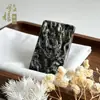Colgante Amuleto Piedra de Llama Natural Piedra del Espíritu del Fuego Colgante de Buda Dragón para Hombres y Mujeres, Cabeza de Buda Guanyin, Colgante del Dios de la Riqueza