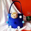 Bolsa de Feltro Balde de Armazenamento de Feltro Lua Cheia do Bebê Celebridade da Internet Caixa de Presente Doce Cesta de Feltro Desenho Animado