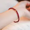 Palabras Cálidas Mismo Estilo Pulsera de Cinabrio Pulsera de Moneda Pequeña Regalo de Buena Suerte para Mujer Año Fábrica al por Mayor
