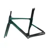 Quadro de Bicicleta de Carbono Verde Quadro para Estrada Eixo Passante Thru Axle Quadro para Freio a Disco 12x142mm