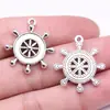 27x 22mm 2.83g plata antigua vintage accesorios de joyería otros colgantes colgante de timón