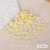 Joyería Explosiva para Uñas Flores Translúcidas de Cinco Pétalos Frescas y Delicadas Amarillo Rosa Resina Transparente Decoración para Uñas de Flores Pequeñas