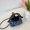 Bolso bandolera rombo de axila estilo coreano otoño nuevo portátil casual bolso de mensajero moda lona denim bolso cubo para mujer