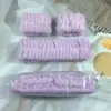 Faixa de Punho de Flanela para Lavar o Rosto Macaron Cor Sólida Absorvente de Água Suor Faixa de Punho para Lavar o Rosto Maquiagem Faixa de Cabelo Acessórios de Cabelo