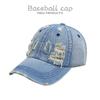 Nueva Gorra de Béisbol Suave para Hombre y Mujer Mezclilla Lavada Agujeros Estilo Coreano Primavera y Verano Casual Todas las Combinaciones Gorra de Moda