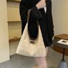 Bolsa Feminina de Grande Capacidade 2023 Nova Moda Casual Cor Sólida Bolsa de Ombro Textura de Verão Bolsa Renge Tote Bag