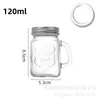 En Stock Amazon Botella de Condimentos Taza Pequeña de Vidrio 4oz Botella Dispensadora Frasco de Mason para Especias Taza con Asa 120ml
