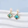 Brincos de pérolas naturais de água doce de concha de abalone brincos brincos micro incrustações brincos de agulha de prata 925 brincos de amor novas joias