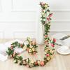 Trepadeiras de Rosa, Flores Artificiais, Arcos, Dutos de Ar Condicionado Envoltos em Trepadeiras para Paisagismo, Decorações de Casamento, Enfeites de Teto, Flores Artificiais