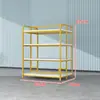 Estantería de exhibición para tienda de textiles para el hogar, juego de cuatro piezas, soporte de exhibición para edredón, almohada, ropa de cama, estantería de isla de doble cara para tela