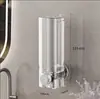 Dispensador de jabón con ventosa sin perforaciones, caja para gel de ducha, botella para gel de ducha, montado en la pared, botella para jabón de manos con pulsador, botella para champú