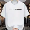 Talla Europea Algodón Verano Hombres 100% Algodón Casual Holgado Letras Grandes
