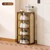 Sapateira Multicamadas para Uso Doméstico, Armário Estreito para Sapatos para Entrada, Simples e Economizador de Espaço, Prateleira de Armazenamento Resistente e Durável para Entrada