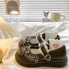 Zapatos de Cuero Pequeños de Suela Gruesa con Punta Redonda y Encaje Estilo Lolita para Mujer 2026 Nueva Temporada Otoño Chica Suave JK Mary Jane Zapatos Individuales