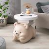 Mesa Lateral Estilo Creme, Mesa de Cabeceira, Ornamentos de Chão de Urso, Acessórios para Casa, Rack de TV para Sala de Estar, Sofá, Presente de Boas-vindas