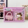 Set de Regalo Caja de Dibujos Animados Sanrio Lindo Cuaderno de PU Pulsera de Perlas Combinación de Accesorios Caja de Regalo para Niñas y Estudiantes