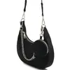Bolsa Transversal Feminina, Bolsa de Ombro, Alça Larga de Corrente, Bolsa de Axila, Dois em Um, Versátil, Artística, Casual, Atacado Personalizado