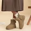 Botas Cálidas de Media Caña con Suela Gruesa y Forro de Felpa, Novedad Otoño e Invierno 2025, Cálidas, Antideslizantes, para Personas Bajas para Aumentar Altura, Botas de Algodón