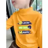 Camiseta Térmica Cepillada para Niños, Cuello Semi-alto, Camiseta Infantil, Nuevo Estilo Otoño/Invierno 2026, Top Versátil para Niños Mayores
