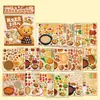Livro de Adesivos Cortados Xinmo: Série Jogo Prato de Comida, Criação de Cenário DIY Infantil de Desenho Animado, 2 Designs