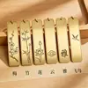 Empresa Fabricante de Marcadores de Página de Latão Metálico Atividades Escolares de Viagem Produtos Culturais e Criativos Comemorativos para Professores e Alunos Graduação Logotipo Gravado