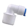 En stock al por mayor 4068 conector rápido purificador de agua 4 puntos rosca exterior codo de tubería de 3 puntos