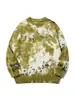 Directo de fábrica, suéter de pareja de marca de moda transfronteriza, tie-dye para hombre, otoño/invierno 2026, suéter de punto holgado de manga larga, superventas
