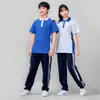 Roupa Esportiva de Verão para Alunos do Ensino Médio de Shenzhen, Shorts de Manga Curta Finos e Respiráveis de Algodão, Camiseta para Alunos do Ensino Médio