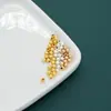 Materiales para Manualidades Aleación Cuentas Sueltas Cuentas Redondas Cuentas Doradas Cuentas Pequeñas Cuentas Espaciadoras Pulsera Collar Tocado Accesorios con Cuentas
