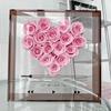 Rosas de Flor Preservada Amor Cd Caja Acrílica Regalo Día de San Valentín Chino Adornos para Novia y Compañeros de Clase