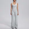 Nuevo conjunto de yoga a colorblock transfronterizo con tacto nude, casual y versátil, acanalado, de cintura alta, para ejercicio al aire libre, conjunto de seis piezas