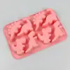 En stock de fábrica 8 Moldes de Silicona de Dinosaurio Caja Complementaria para Hornear Pasteles Yeso Jurásico Molde de Chocolate