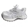 Zapatos de Malla con Cordones Estilo Alemán para Mujer Nueva Moda de Verano Transpirables Suela Gruesa Zapatos Forrest Gump Versátiles Retro Casual Zapatos Deportivos