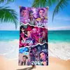 2025 Superventas Transfronteriza Grupo de Chicas Cazadoras de Demonios Toalla de Playa Microfibra Toalla de Baño Terciopelo de Doble Cara Toalla de Secado Rápido kpop Comercio Exterior