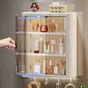 Estante de Almacenamiento para Cosméticos Estante de Almacenamiento de Pared para Baño Caja de Almacenamiento Accesible Lujoso Dormitorio Gabinete de Lavabo de Baño