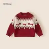 Roupas Infantis Bonsun Roupas para Recém-Nascidos Suéter Novo de Inverno Roupa de Ano Novo Roupa de Inverno Macacão de Engatinhar para Bebê Menino Macacão para Menina