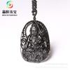 Alcohol de cristal Obsidiana esmerilada de cristal Doce Zodíaco Ocho Dios guardián Colgante Dragón Puxian Bodhisattva Dios Guardián