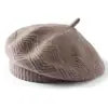 Nueva Colección Otoño/Invierno 2026: Gorro de Punto de Cachemira de Color Sólido Retro y Artístico para Mujer, Boina Gruesa, Moderno y Versátil
