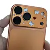 Película Protectora para Lente Todo en Uno Adecuada para Apple iPhone 17 Pro/17 Pro Max con Manzana de Lente Tachonada de Diamantes
