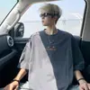 2026 Verano Nuevo Camiseta Bordada de Manga Corta de Moda para Hombre Camiseta de Media Manga Juvenil Holgada Talla Grande Top Estudiante