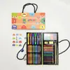 Set de Pintura de 59 Piezas Caja de Regalo para Niños Bolígrafo de Acuarela al por Mayor Set de Papelería para Niños Pequeños Estudiantes Crayón Óleo Pastel