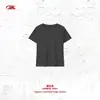 Camiseta básica casual cómoda de manga corta para mujer, color liso, corte ajustado, hombro normal, 240G, cuello redondo, algodón puro