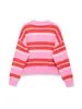 Comercio Exterior Transfronterizo 2026 Primavera Nuevo Estilo Dulce-Cool Retro Americano Bloque de Color Rayas Cuello Polo Manga Larga Suéter de Punto