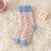 Calcetines Grues Forrados de Polar Cálidos para Otoño e Invierno para Mujeres y Hombres Rayas Blancas y Negras Calcetines de Rizo de Invierno para Mujer Calcetines de Media Pantorrilla