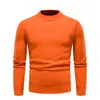 Comercio Exterior Nuevo Suéter para Hombre Otoño e Invierno con forro polar Cuello Medio Alto Suéter Tejido Mediana Edad y Joven Jersey Camiseta Base Suéter