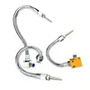 Boquilla de Metal para Soplador de Manguera Larga y Puntiaguda Tubo Ajustable en Forma de Serpiente Boquilla de Chorro Boquilla para Soplar Línea Recta de un Solo Agujero