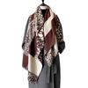 Bufanda chal cálida y cómoda, transpirable, de alta gama, con estampado de leopardo, de cachemira, a la moda, para otoño e invierno.