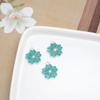 Colgante de aleación de aceite con forma de flor de cinco pétalos, hecho a mano, para pendientes, pulseras y collares, con forma de trébol de cuatro hojas y mariposa, pequeño colgante.